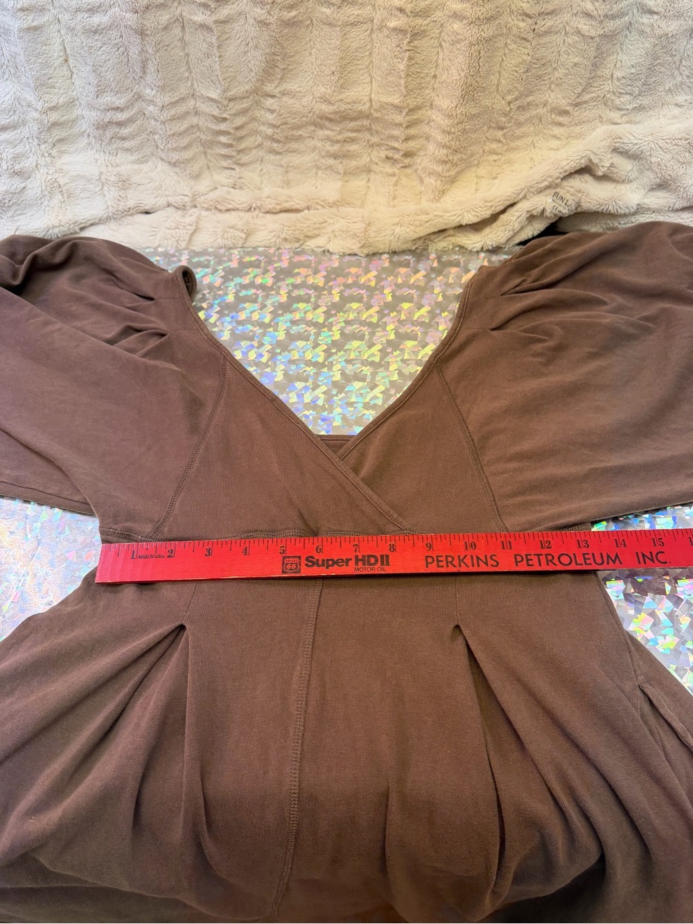 Intimately Free People Off Shoulder Empire Waist Jogger Harem Jumpsuit XS Brown - Picture 10 of 16